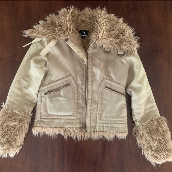 Vintage BN Blanc Noir Faux Fur Teddy Jacket - XS